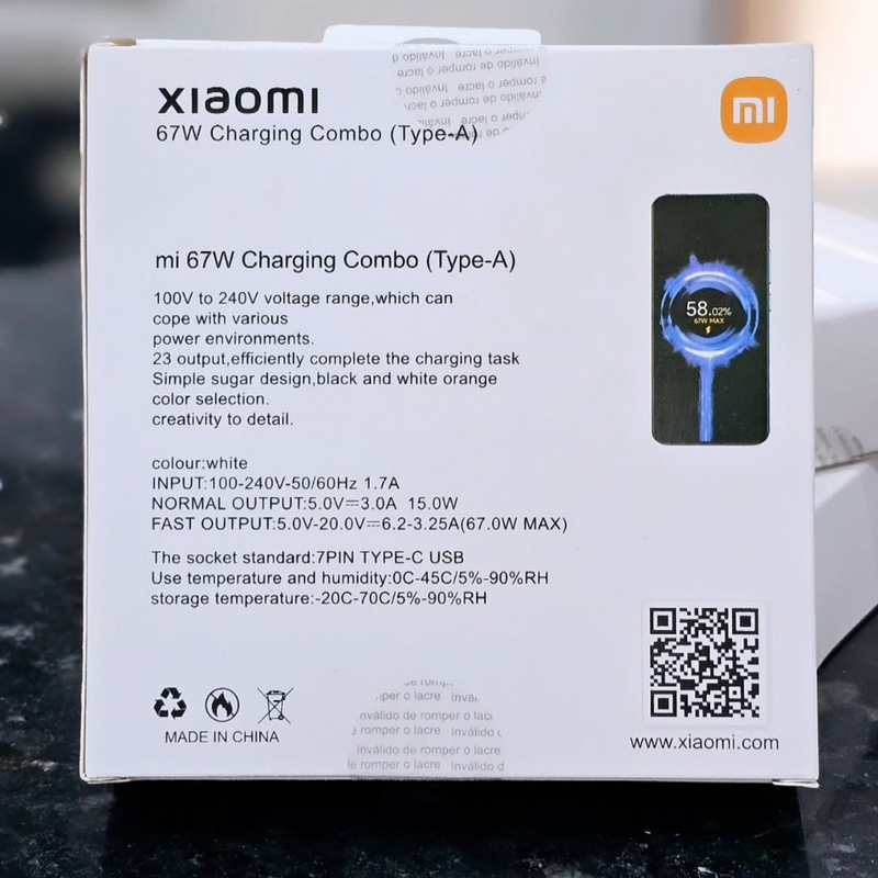 Kit Carregador Xiaomi 67W  (Original®)