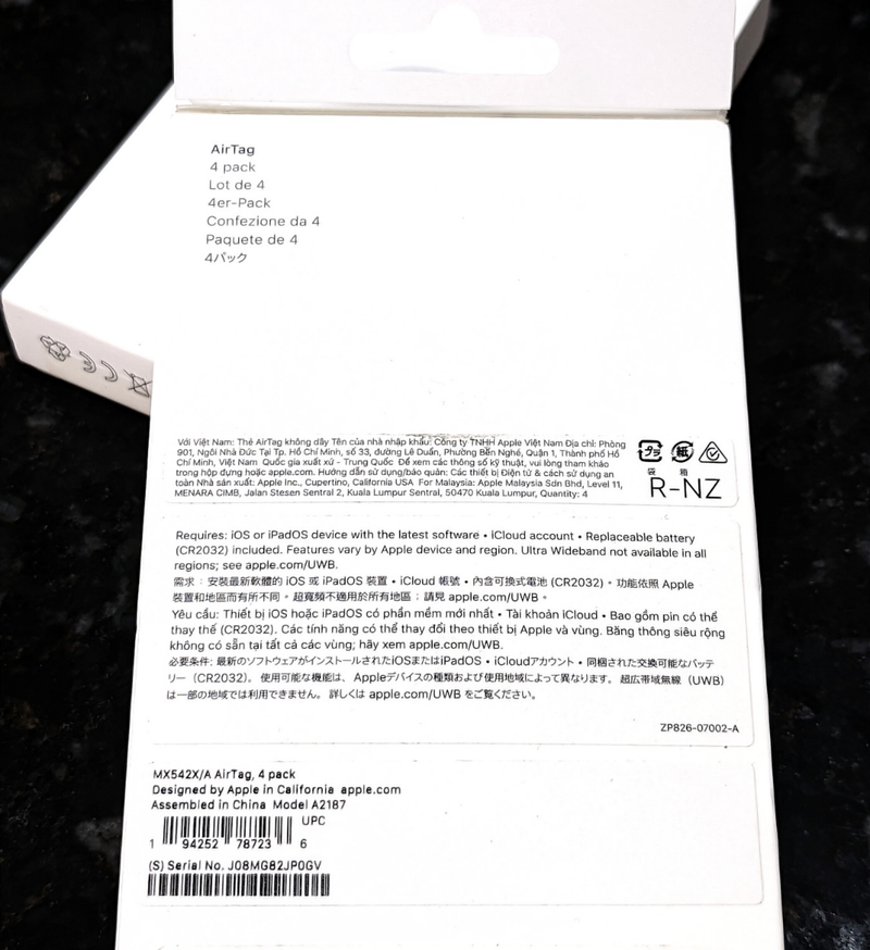 Kit AirTag Apple 4PC   (Original®)