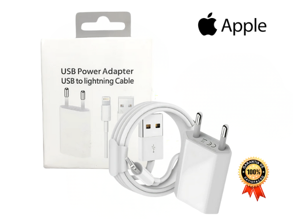 Kit Carregador 5W USB/Lightning  (Premium®)