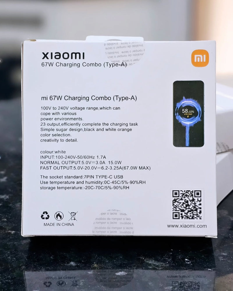 Kit Carregador Xiaomi 67W  (Original®)