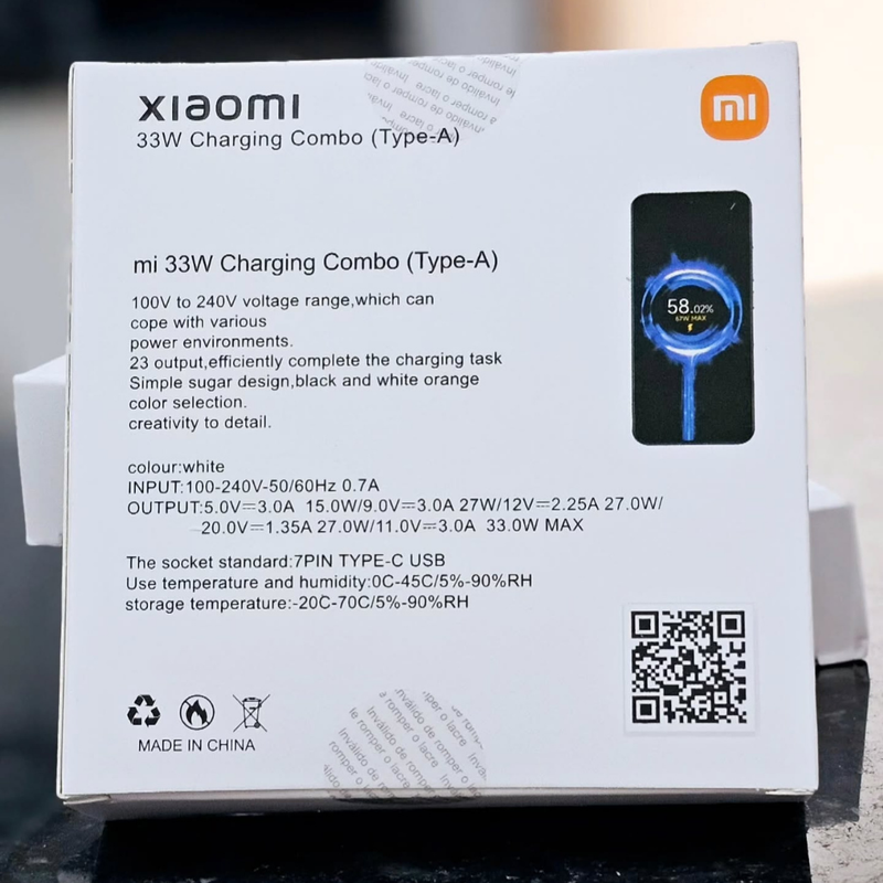 Kit Carregador Xiaomi 33W  (Original®)